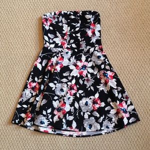Express Strapless Floral Dress